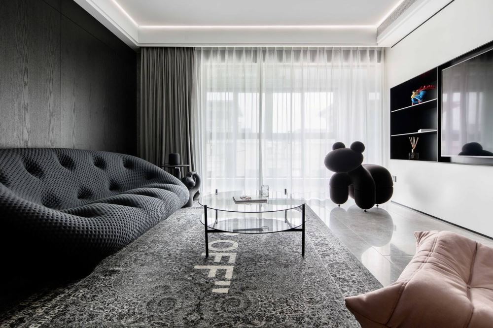 无锡装修设计香颂美地120平米三居-现代简约风格室内家装案例效果图