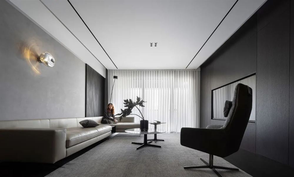 无锡装修公司现代高级灰风格室内装修效果图-无锡天悦湾花园166平米